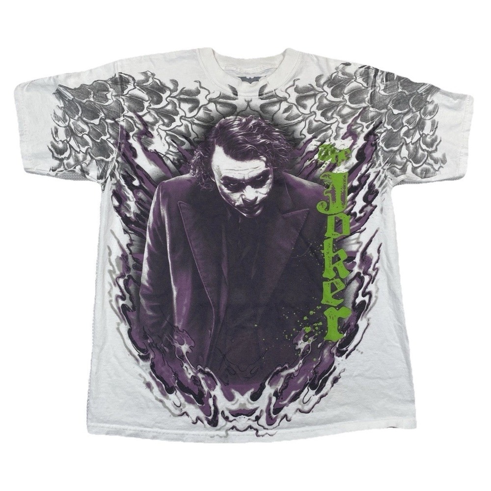 Batman The Dark Knight Men's Large T-Shirt The Joker Heath Ledger 2009